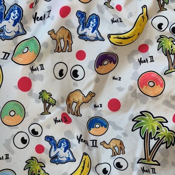 NIKBEN White Graphic Men’s Swim Shorts NWT XXL (runs small) - Picture 4 of 9